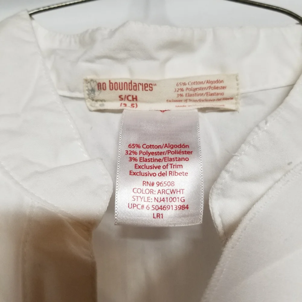 No Boundaries White Ruffle Blouse - Picture 3 of 3